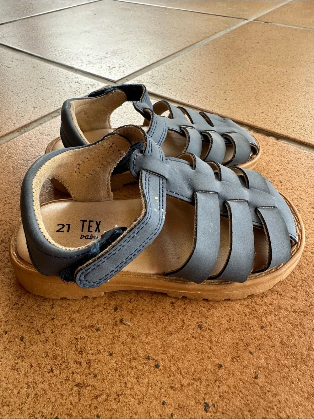 Tex Baby Blue Kids Fisherman Sandals with Adjustable Strap